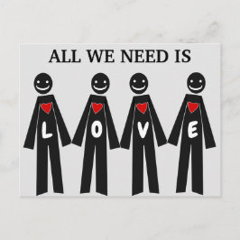 ALLES, WAS WIR BRAUCHEN, IST Niedliche LIEBE Postkarte