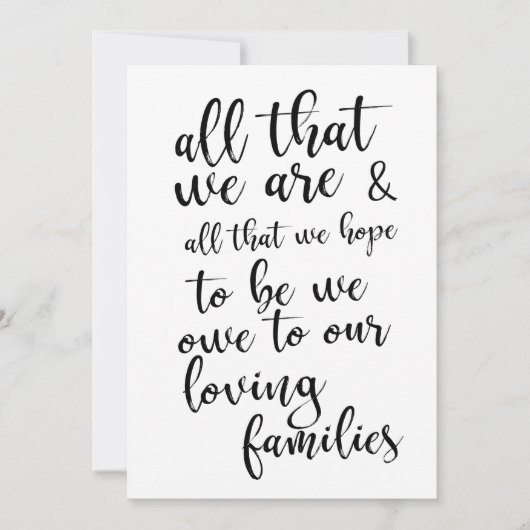 Alles, was wir schwarz und weiß sind, signiert ver einladung (Vorderseite)