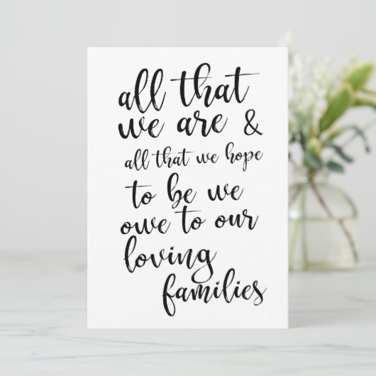 Alles, was wir schwarz und weiß sind, signiert ver einladung (Stehend Vorderseite)