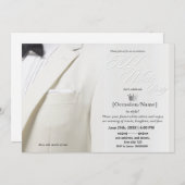 Alles Weißes Party Luxus Einladung (Vorne/Hinten)