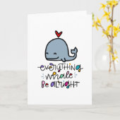 Alles Whale ist in Ordnung Karte (Gelbe Blume)