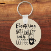 Alles wird besser mit der Kaffee-Schlüsselkette Schlüsselanhänger (Vorderseite)