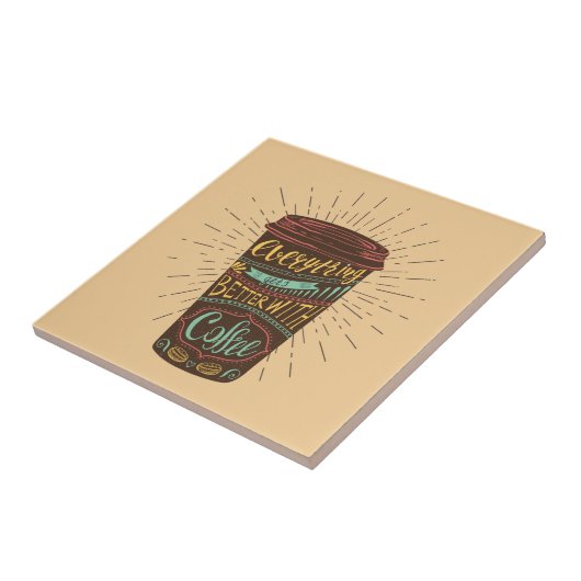 Alles wird besser mit Kaffeekonzerten Fliese (Seite)