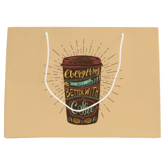 Alles wird besser mit Kaffeekonzerten Große Geschenktüte (Vorderseite)