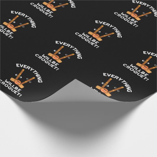 Alles wird Croquet Sport Pub Dark BG Geschenkpapier (Ecke)