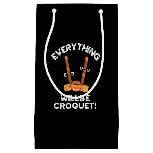 Alles wird Croquet Sport Pub Dark BG Kleine Geschenktüte (Vorderseite)