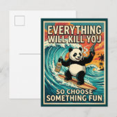 Alles-wird-dich-töten-Panda-Postkarte Postkarte (Vorne/Hinten)