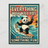 Alles-wird-dich-töten-Panda-Postkarte Postkarte (Vorderseite)