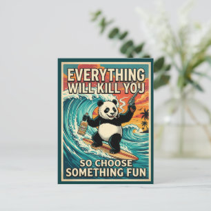 Alles-wird-dich-töten-Panda-Postkarte Postkarte