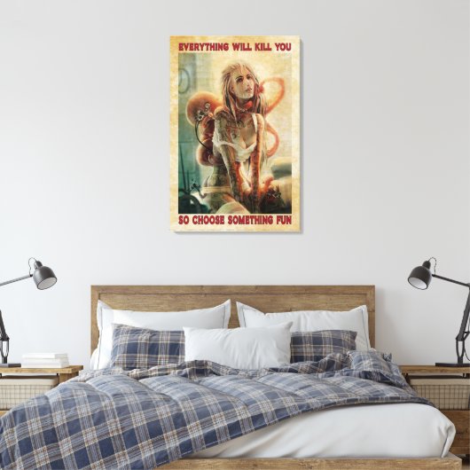 Alles wird dich töten Tattoo Poster Leinwand (Insitu (Schlafzimmer))