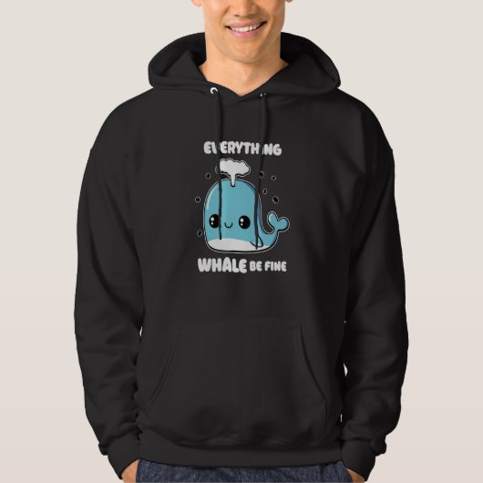 Alles wird ein schöner Niedlicher Wal sein Hoodie (Vorderseite)