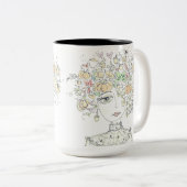 "Alles wird fallen" Zweifarbige Tasse (VorderseiteRechts)