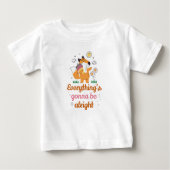 Alles wird gut Fox Blume Wolken Sonne sein Baby T-shirt (Vorderseite)
