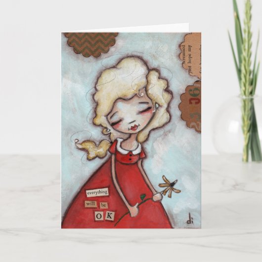 Alles wird gut - geklappte Grußkarte Karte (Vorderseite)