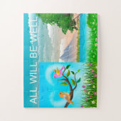 Alles wird gut geliebte Vögel Berge Natur, Alter 4 Puzzle (Vertikal)