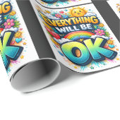 Alles wird gut geschenkpapier (Rolleneckpunkt)