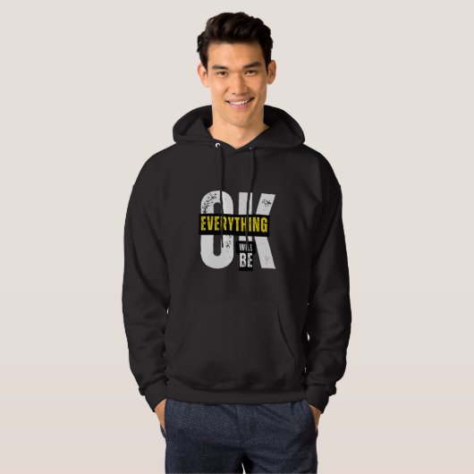 Alles wird gut - inspirierendes Zitat Hoodie (Vorne ganz)