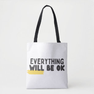 : 'Alles wird gut' Minimalistischer Ausspruch Tasche