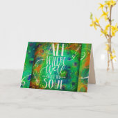 Alles wird gut mit meinem Soul sein Karte (Gelbe Blume)