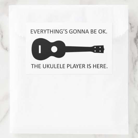 Alles wird gut. rechteckiger aufkleber (Tasche)