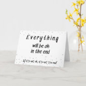 Alles wird gut sein karte (Gelbe Blume)