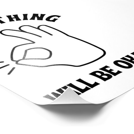 Alles wird in Ordnung sein, eine angesagte Inspira Fotodruck (Ecke)