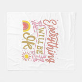 alles wird in Ordnung sein Fleecedecke (Vorderseite (Horizontal))