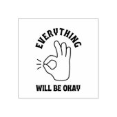 Alles wird in Ordnung sein Gummistempel (Prägung)