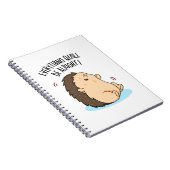 Alles wird in Ordnung sein lustiger Igel Puff Notizblock (Rechte Seite)