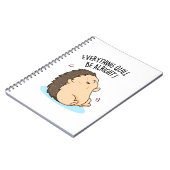 Alles wird in Ordnung sein lustiger Igel Puff Notizblock (Linke Seite)