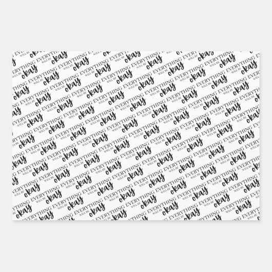 Alles wird in Ordnung sein Papierblätter zu packen Geschenkpapier Set (Vorderseite 2)