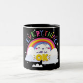 Alles wird in Ordnung sein" Rainbow Letting Tasse (Mittel)