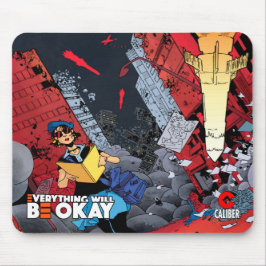 Alles wird in Ordnung sein v2 Titel Logo Maus-Pad Mousepad