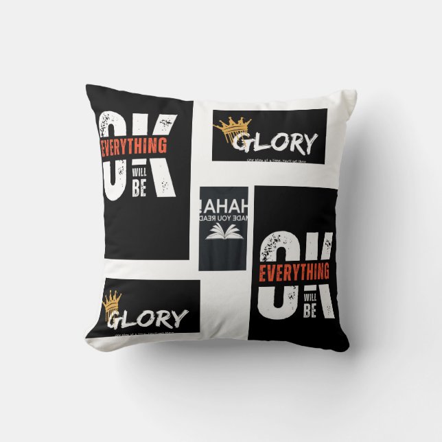 ALLES WIRD IN ZWEI KERNER-KREUZPillo IN ORDNUNG SE Kissen (Vorderseite)