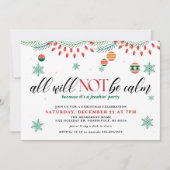 Alles wird kein ruhiges sonniges Weihnachtsfest se Einladung (Vorderseite)