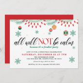 Alles wird kein ruhiges sonniges Weihnachtsfest se Einladung (Vorne/Hinten)