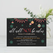 Alles wird nicht ruhige, sonnige Weihnachts-Einlad Einladung (Stehend Vorderseite)