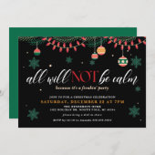 Alles wird nicht ruhige, sonnige Weihnachts-Einlad Einladung (Vorne/Hinten)