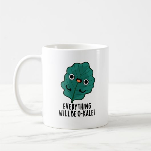 Alles wird O-kale Funny Veggie Pun Kaffeetasse (Links)