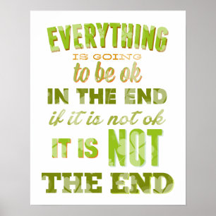 Alles wird okay inspirierend Plakat sein