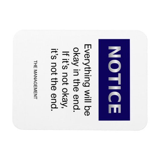 Alles wird okay merken lustig magnet (Horizontal)