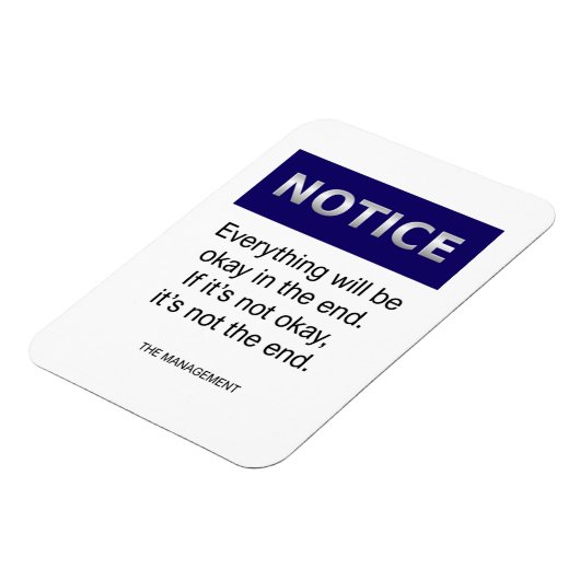 Alles wird okay merken lustig magnet (Linke Seite)