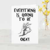 Alles wird okay passen Karte passen (Gelbe Blume)