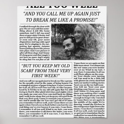 Alles zu gut Zeitung Poster (Vorne)