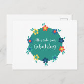 Alles zum Gebur von stag-happy Birthday Postkarte (Vorne/Hinten)