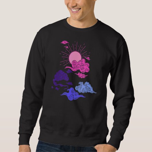 Allesexual Pride Sky Omni Japanisch Sun Diskretion Sweatshirt (Vorderseite)