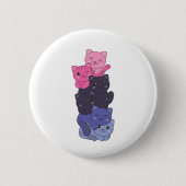 Allesexuelle Flaggenkatze Pride Lgbtq Niedliche Ka Button (Vorderseite)