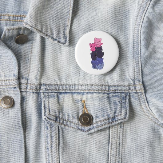 Allesexuelle Flaggenkatze Pride Lgbtq Niedliche Ka Button (Beispiel)