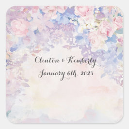 Allessandra Anpassbare Adresse oder Rückgabezeiche Quadratischer Aufkleber