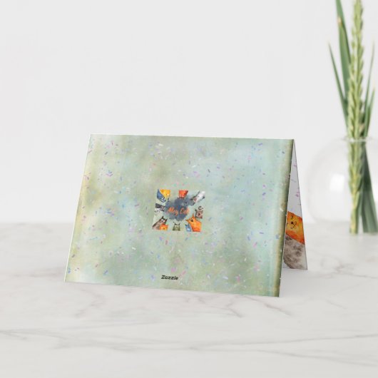 Alley Cat Birthday Card Ankündigung (Rückseite)